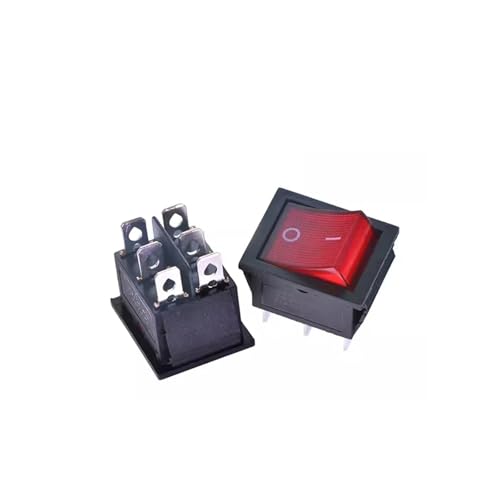 Bootswippschalter zum Wippschalter Wippschalter Power Button I/O 4 Pin mit Licht 4/6PIN rotes Licht grünes Licht(Red) von MECHURA