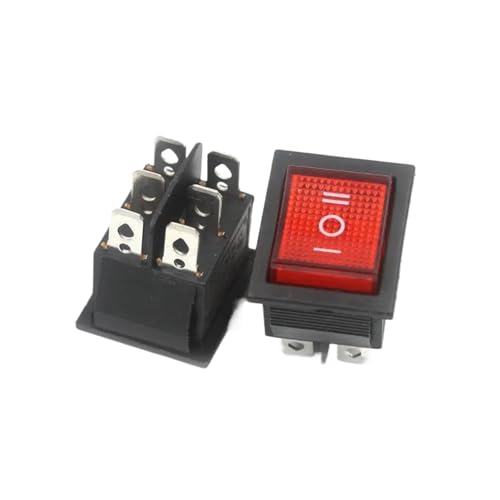 Bootswippschalter zum Wippschalter Wippschalter Power-Taste 4 6 Fuß Rotes Licht Grünes Licht 31x25mm16A250V(ORANGE RED) von MECHURA