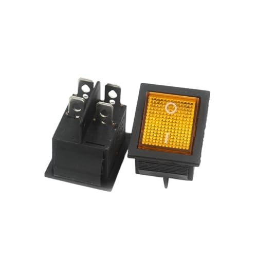 Bootswippschalter zum Wippschalter Wippschalter Power-Taste 4 6 Fuß Rotes Licht Grünes Licht 31x25mm16A250V(Orange) von MECHURA
