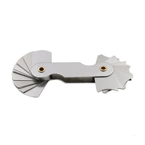 Edelstahl-Radius-Fillet-Lehre Metall Konkav Konvex Außen Innen Messwerkzeug R1-6.5/R7-14.5/R15-25(15 to 25) von MECHURA