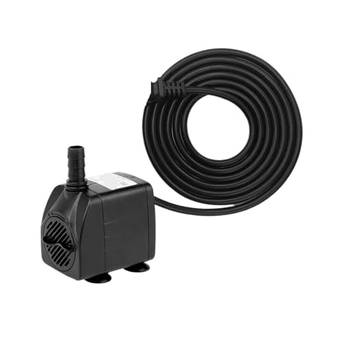 Einstellbarer Durchfluss, kleine Tauchwasserpumpe for Aquarien, Teiche, Springbrunnen im Freien mit Saugnapfhalterung an der Unterseite(HSB750) von MECHURA