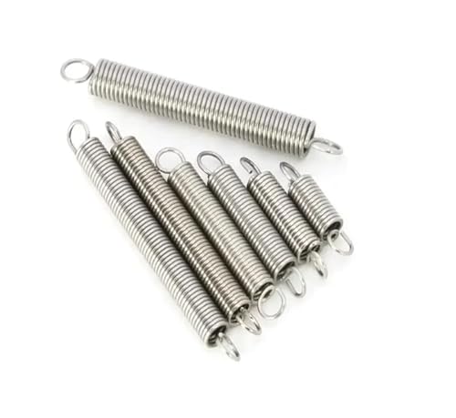 Federstahl-Doppelhaken-Zugfeder 3 Stück 0,8 mm Drahtdurchmesser Außendurchmesser Edelstahl kleine Zugfeder linear 20 mm - 50 mm Länge(0.8mmx45mm) von MECHURA