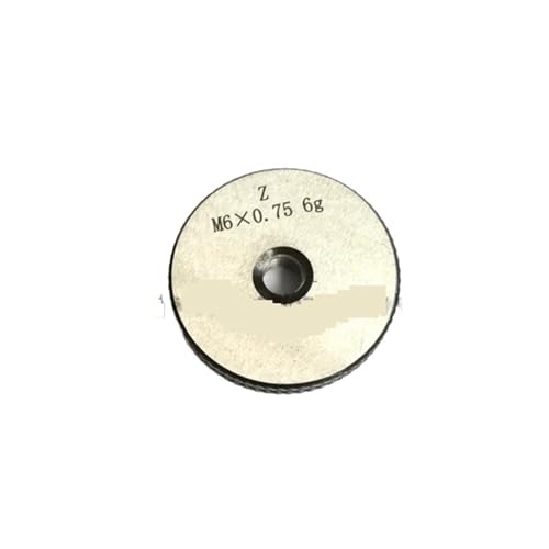 Gewinderinglehre 6G Metrisches Gewindelehrring M6 M6X1 M6X0.75 M6X0.5 TZ Feingewindelehrring(M6X0.75 6G 1set) von MECHURA