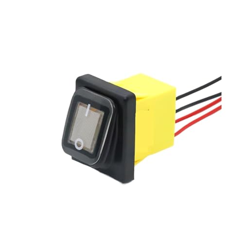 LED-Wippschalter mit Drähten EIN AUS Hochleistungs-4-poliger DPST IP67 wasserdicht versiegelt Auto Marine Toggle(WHITE,220V) von MECHURA