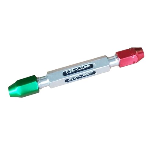 Pin-GaGriff aus Aluminiumlegierung Roter und grüner Klemmhalter for Nadellehre, Doppelköpfe, Stiftgriff, Go und Not Plug(15.32-17.81mm) von MECHURA