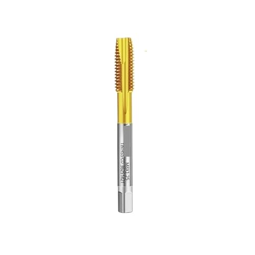 Standard-Gewindebohrer mit metrischer Spiralspitze, Maschinengewindebohrer for Durchgangslöcher(Nano Coating-TIN,1PCS_M24X3) von MECHURA