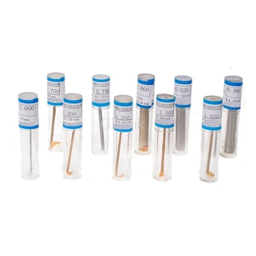 Stahlstiftlehre Stiftlehre Schritt 0,01 mm glatter Dornlehre Lochlehrensatz Nadelmesswerkzeug, 101 Stück/Charge(1.00-2.00mm 101pcs) von MECHURA