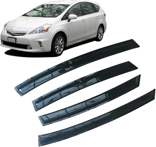 MECKOZ 4 Stück Windabweiser Regenabweiser für Toyota Prius C Prius V Plus 2006-2021，Autofenster Regenschutz Seitenscheiben Deflektoren Beschlagfrei Beschattung von MECKOZ