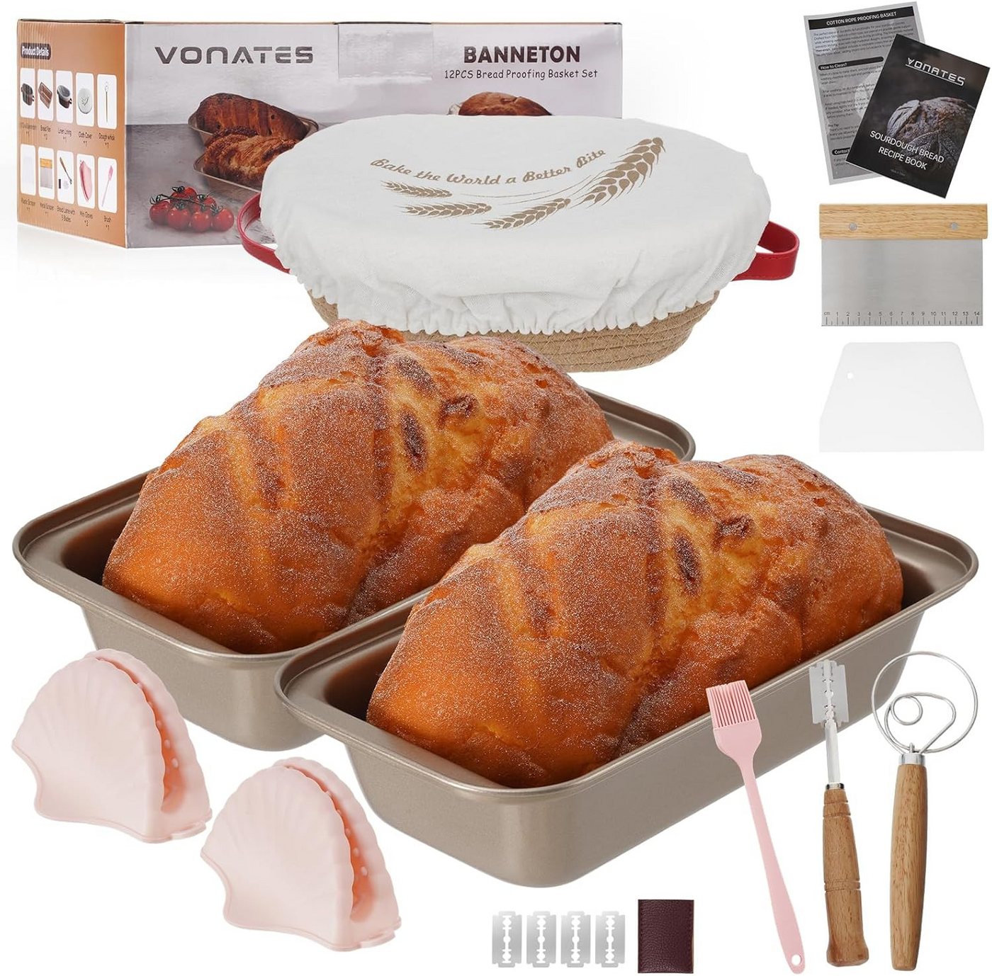 MECO Gärkorb, Oval Gärkörbchen Set Brotformen & Zubehör für Zuhause MECO Gärkorb, Oval Gärkörbchen Set Brotformen & Zubehör für Zuhause von MECO