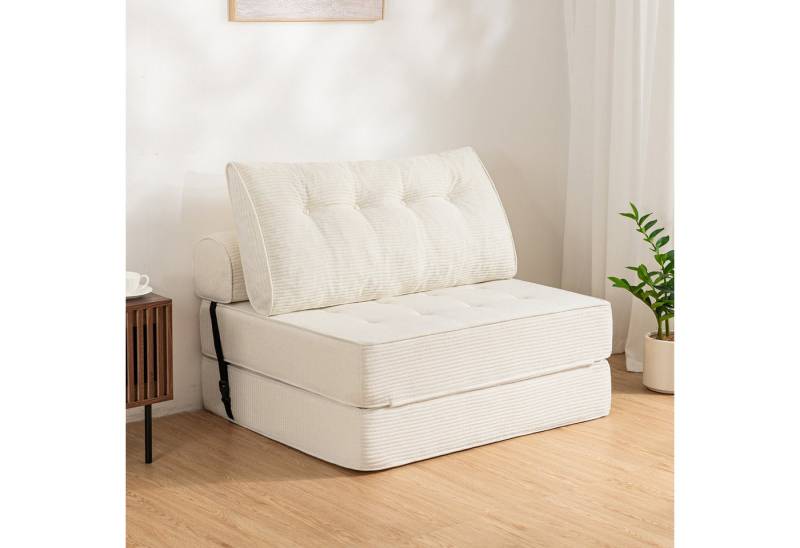MECO Schlafsofa, Faltbares Cord-Sofa 80×100×36cm, Schlafcouch mit ergonomischem Design MECO Schlafsofa, Faltbares Cord-Sofa 80×100×36cm, Schlafcouch mit ergonomischem Design von MECO