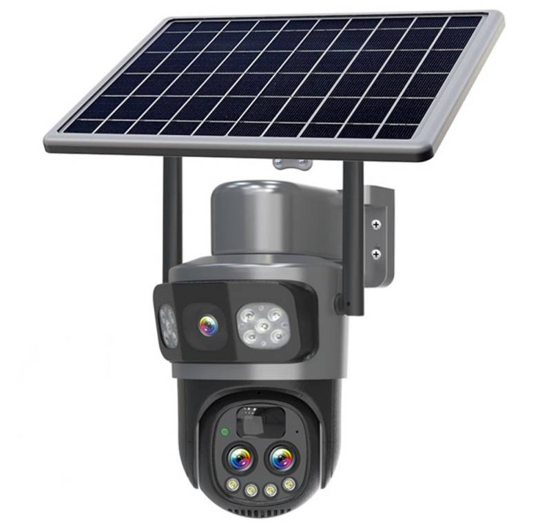 MECO Überwachungskamera (Solar WLAN Überwachungskamera mit 10× Zoom & 360° Drehung, Full HD, Nachtsicht, Zwei-Wege-Audio) von MECO