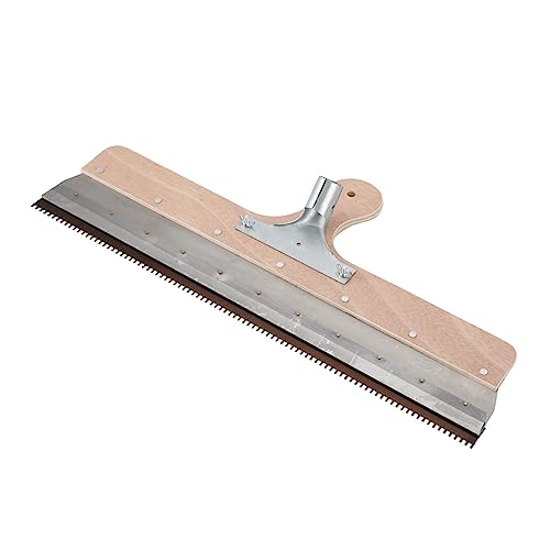 Großflächenrakel 560mm Stehrakel Gezahnt Flächenspachtel Mit Steckvorrichtung Holz Flächenrakel Rakel Ausgleichsmasse Ersatzzahnleiste - Zahnbreite Ca 2mm, Zahnhöhe Ca 5mm von MECUTP