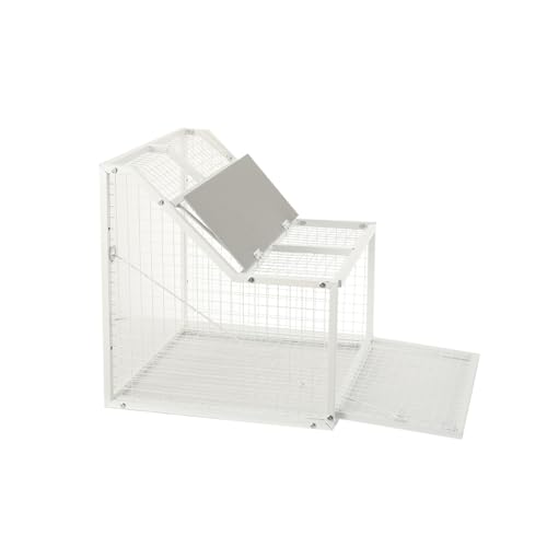 Vogelkäfig Taubenkäfig Aus Metall Vogelvoliere Mit 4 Einlässe Und Abnehmbar Fallen-Tür Portable Brutkäfig Für Taube, Papageien, Sittiche Und Andere Vögel - 50 X 47 X 50 cm von MECUTP