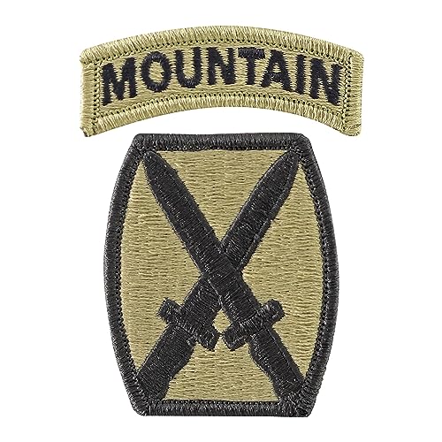 10th Mountain Division with Mountain Tab OCP Hook & Loop Patch von MEDALS OF AMERICA EST. 1976