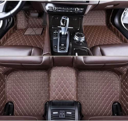 MEDAPI Auto FußMatten Für VW Tiguan 2. Gen/Tiguan Allspace 2016 2017 2018 2019 2020 2021 2022 2023, Leder Fussmatten Liners Zubehör,Left Hand Drive-Coffee von MEDAPI