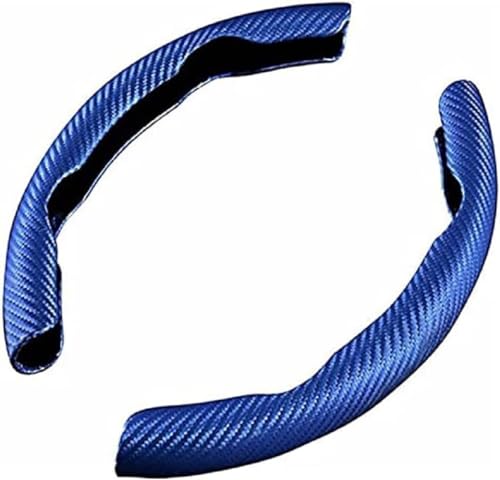 MEDAPI Auto Kohlfaser Lenkradhülle Für BMW I3 2011-2023, Segmentierte Lenkradbezug Anti Rutsch Schutzabdeckung Zubehör,Blue von MEDAPI