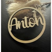 Türschild Deko Schild Türkranz Fensterbild Loop Name 20 cm Personalisierter Kreis Dekoschild Türschild Deko Schild Türkranz Fensterbild Loop Name 20 cm Personalisierter Kreis Dekoschild von MEDEKO