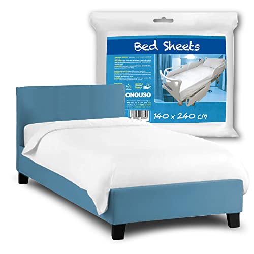 20 Einweg Bettlaken aus Vliesstoff für Einzelbett 140cm x 240cm Made in Italy von MEDICAL SUD PROFESSIONAL