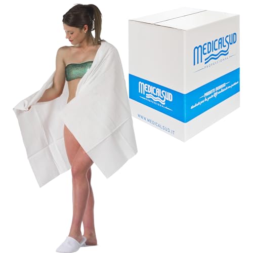 MEDICAL SUD PROFESSIONAL 60 Einweg-Handtücher, Badetücher Aus Weichem Super Saugfähige Einweg-Duschtücher von MEDICAL SUD PROFESSIONAL