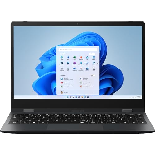 MEDION E14413 35,5 cm (14 Zoll) Full HD Touch Convertible Laptop (Intel Core i3-1115G4, 16GB DDR4 RAM, 512GB SSD, Intel UHD, WLAN, Webcam, Win 11 Home) von MEDION