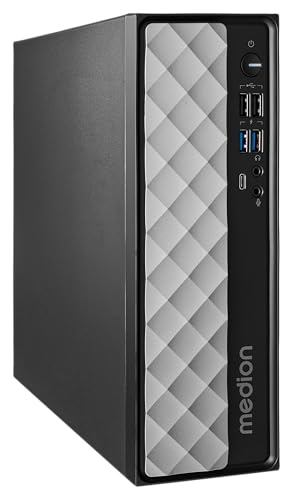 MEDION Desktop-PC T80 – Intel Core i5-12450H – 16 GB RAM – 512 GB SSD – WLAN 6E – Windows 11 – leistungsstarkes Design, Schwarz, MD35423, inklusive Zuverlässigkeitsprogramm von MEDION
