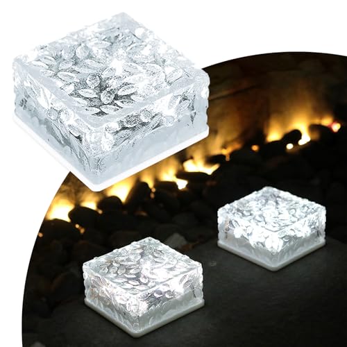 MEDOYOH 1 x kaltweißes Licht Solarleuchte aus PVC-Stein, 10 x 10 x 5 cm, Solar-Bodenleuchte, An-/Aus-Teichbeleuchtung, Outdoor-Gartendekoration MEDOYOH 1 x kaltweißes Licht Solarleuchte aus PVC-Stein, 10 x 10 x 5 cm, Solar-Bodenleuchte, An-/Aus-Teichbeleuchtung, Outdoor-Gartendekoration von MEDOYOH