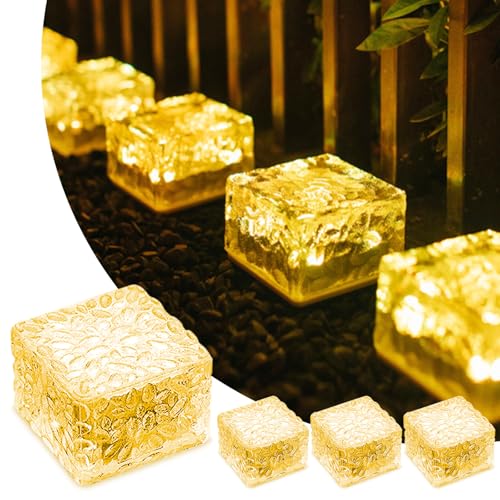 MEDOYOH 4 Stück warmweißes Licht Solarlicht PVC Ziegel, Solar LED Ziegel Licht mit Lichtsensor, On/Off Solar Wegleuchten Outdoor Garten Ornamente für Rasen Weg Hof Deck Boden Teich 7x7x5cm MEDOYOH 4 Stück warmweißes Licht Solarlicht PVC Ziegel, Solar LED Ziegel Licht mit Lichtsensor, On/Off Solar Wegleuchten Outdoor Garten Ornamente für Rasen Weg Hof Deck Boden Teich 7x7x5cm von MEDOYOH