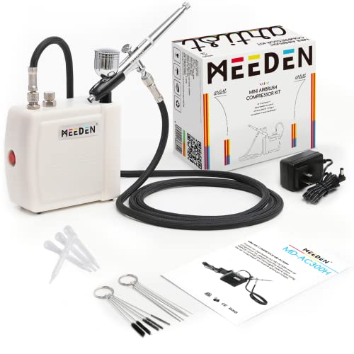 MEEDEN Airbrush Kompressor mit 1.8m Luftschlauch: Kabelloses Air Brush Kompressor Auto Stop mit Reinigungbürste für Modell Tattoo Graffiti Malerei Torten Dekoration- Weiß MEEDEN Airbrush Kompressor mit 1.8m Luftschlauch: Kabelloses Air Brush Kompressor Auto Stop mit Reinigungbürste für Modell Tattoo Graffiti Malerei Torten Dekoration- Weiß von MEEDEN