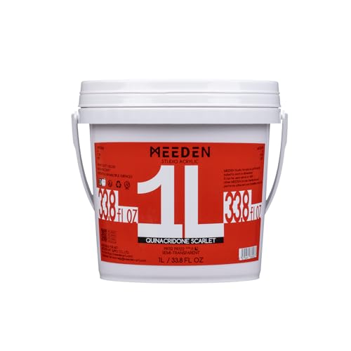 MEEDEN Rot Acrylfarben 1L: Heavy Body Gloss Acryl Farbe für Leinwand Holz Wand Textile, Groß Acrylic Paint - Wasserfest & Ungiftig & Schnelltrocknend - Chinacridon Scharlachrot MEEDEN Rot Acrylfarben 1L: Heavy Body Gloss Acryl Farbe für Leinwand Holz Wand Textile, Groß Acrylic Paint - Wasserfest & Ungiftig & Schnelltrocknend - Chinacridon Scharlachrot von MEEDEN