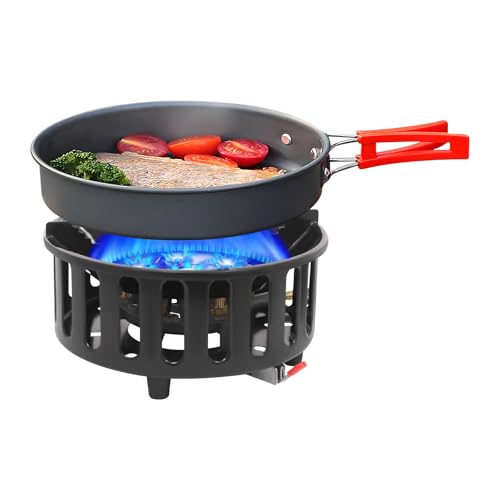 MEELRYD 21000W Gaskocher Camping, Tragbarer Campingherd, Camping Stove, Winddichter Campingkocher mit Adapter für Camping Wandern Picknick MEELRYD 21000W Gaskocher Camping, Tragbarer Campingherd, Camping Stove, Winddichter Campingkocher mit Adapter für Camping Wandern Picknick von MEELRYD