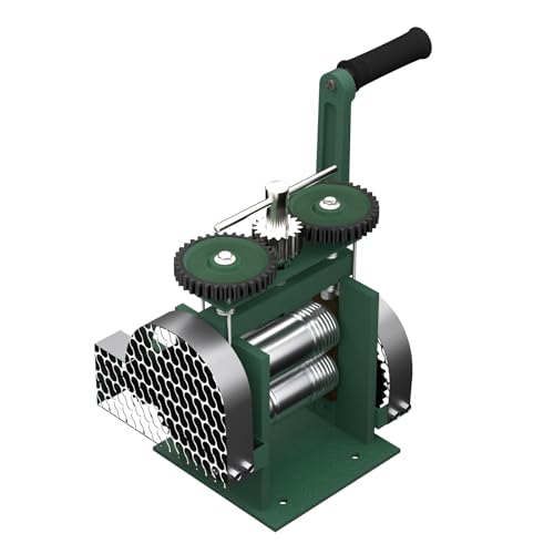 MEELRYD 3-in-1 Walzmaschine, Schmuckwalzwerk, Handwalzwerk Maschine, Einstellbare Dicke, Kombinationswalzwerk, Manueller Walzwerk für Gold, K-Gold, Reines Silber usw von MEELRYD