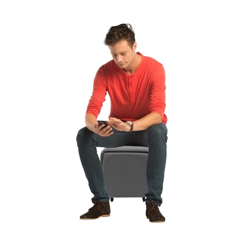 MEELRYD 5 In 1 Sofa Hocker, Stapelbare Sofa Stuhl Hocker Kombination, Hockerwürfel, Fußlehne Mit Schwenkrollen, Beweglicher Fußhocker für Wohnzimmer, Schlafzimmer, Büros, 46 x 46 x 48 cm von MEELRYD
