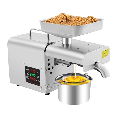 MEELRYD 610W Edelstahl Automatische Kalt und Heiß Ölpresse Maschine, Automatische Ölpresse, 3-6 kg/h, 220V Ölpresse Maschine für Flachs Erdnuss Castor Hanf Perilla Samen Canola Sesam MEELRYD 610W Edelstahl Automatische Kalt und Heiß Ölpresse Maschine, Automatische Ölpresse, 3-6 kg/h, 220V Ölpresse Maschine für Flachs Erdnuss Castor Hanf Perilla Samen Canola Sesam von MEELRYD