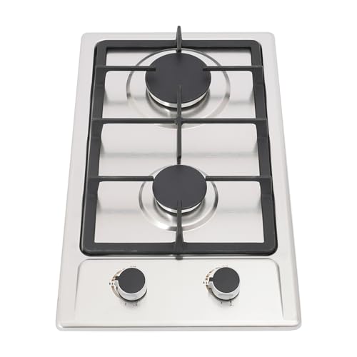 MEELRYD Gaskochfeld 2 Flammig, Einbau Gaskochfeld mit automatischem Flammenschutz, NG/LPG Konvertierbar, Pulsbefeuerung, Gas Kocher 4.75 KW, Edelstahl Gasherd für Wohnwagen, Restaurants MEELRYD Gaskochfeld 2 Flammig, Einbau Gaskochfeld mit automatischem Flammenschutz, NG/LPG Konvertierbar, Pulsbefeuerung, Gas Kocher 4.75 KW, Edelstahl Gasherd für Wohnwagen, Restaurants von MEELRYD
