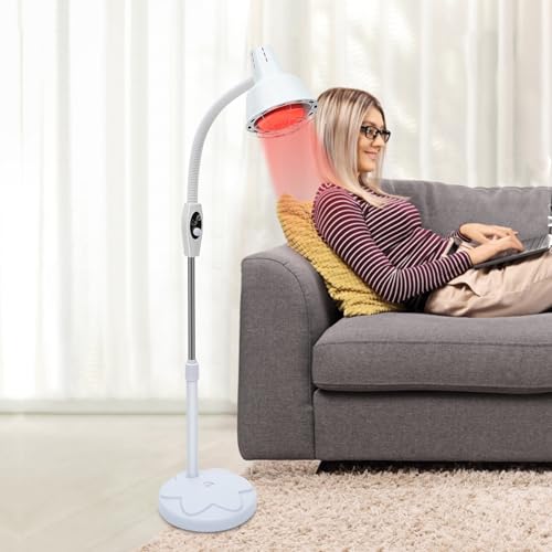 MEELRYD Infrarotlampe 275W, Infrarot-Wärmestrahler rotlichtlampe mit ständer Wärmelampe, Rotlicht Strahler Infrarotlichttherapie für Infrarottherapie Leichtigkeit Muskelentspannung von MEELRYD