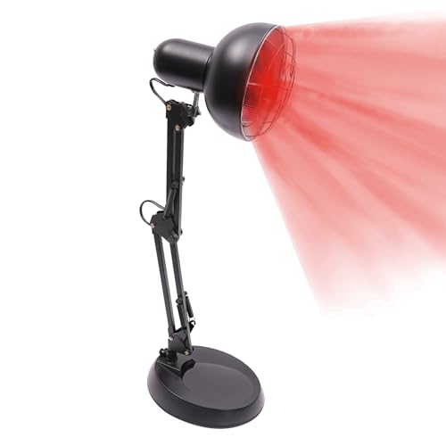 MEELRYD Rotlichtlampe Wärmelampe 150 watt Infrarotlicht-Rotlicht-Wärmelampen Infrarotlichtlampe Table Infrarotlichtlampe Infrarotlichtlampe Wärmestrahler (Schwarz) von MEELRYD