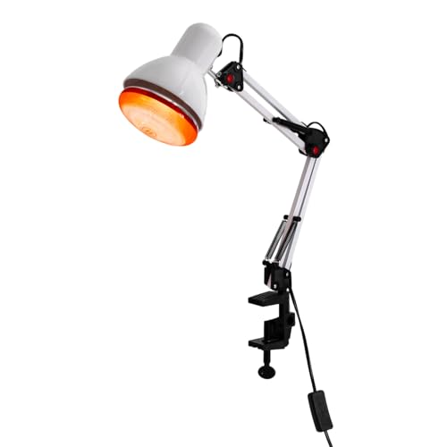 MEELRYD Rotlichtlampe Wärmelampe 150 watt Infrarotlicht-Rotlicht-Wärmelampen Infrarotlichtlampe Table Infrarotlichtlampe Infrarotlichtlampe Wärmestrahler (Weiß) von MEELRYD