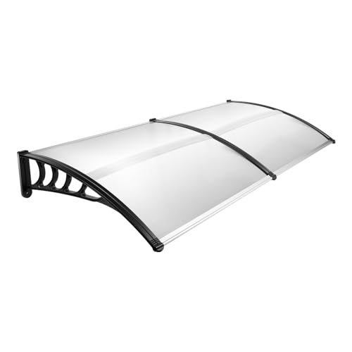 MEELRYD Türüberdachung, Window Door Awning Canopy, Transparent Vordach, wasserdichte Haustür-Vordach, 200 * 90 * 24 cm Gartenüberdachung, Pultbogenvordach für Sonnenschutz und Regenschutz MEELRYD Türüberdachung, Window Door Awning Canopy, Transparent Vordach, wasserdichte Haustür-Vordach, 200 * 90 * 24 cm Gartenüberdachung, Pultbogenvordach für Sonnenschutz und Regenschutz von MEELRYD