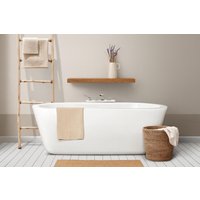 Schwebendes Wandregal Eiche Massiv Für Dein Bad - Regal Mit Baumkante 20/25 cm Tiefe Unsichtbare Befestigung Handgefertigt & Geölt von MEERwertManufaktur