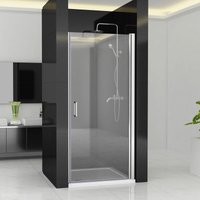 Nischentür Duschabtrennung 80x185cm Schwingtür Duschwand Dusche mit 6mm Nano Glas von MEESALISA
