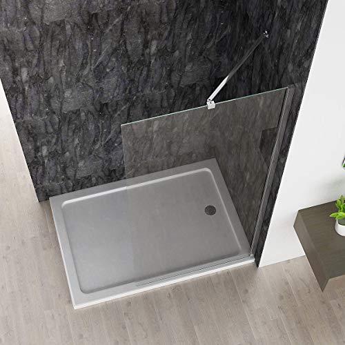 Walk in Dusche Duschwand Duschtrennwand Duschabtrennung 75 x 185 cm ESG NANO 6mm klares Glas von MEESALISA