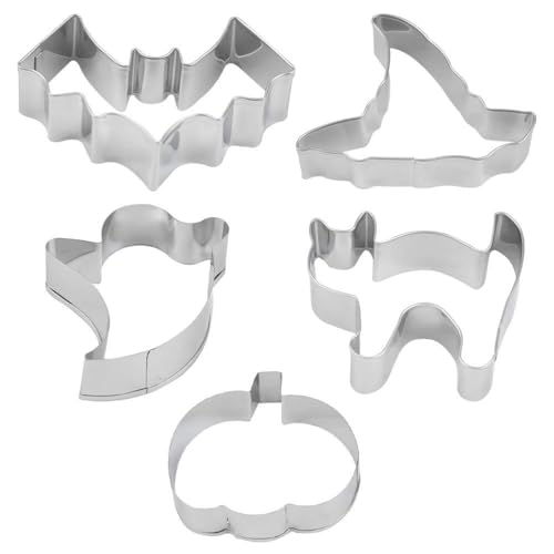 Halloween Ausstechformen Kürbis Ausstechformen, Plätzchenausstecher Edelstahl Halloween Ausstecher Kürbis Katze Geist Hexenhut Fledermaus Cookie Cutter Plätzchenformen Set Halloween Ausstechformen Kürbis Ausstechformen, Plätzchenausstecher Edelstahl Halloween Ausstecher Kürbis Katze Geist Hexenhut Fledermaus Cookie Cutter Plätzchenformen Set von MEESOGA