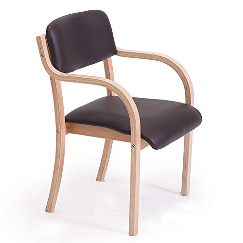 Moderner Esszimmerstuhl mit Armlehnen aus PU-Kunststoff für Bett Zimmer Bar Hotel Restaurant etc. Brown Chair-Light von MEETA