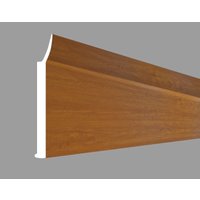 Flachprofil für Fenster und Haustüren pvc, 30 x 3 mm, selbstklebend mit Dichtlippe, Länge 220 cm, Farbe: golden Oak von MEETH