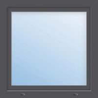 Meeth Fenster »77/3 MD«, Gesamtbreite x Gesamthöhe: 100 x 95 cm, Glassstärke: 33 mm, weiß/titan - schwarz von MEETH