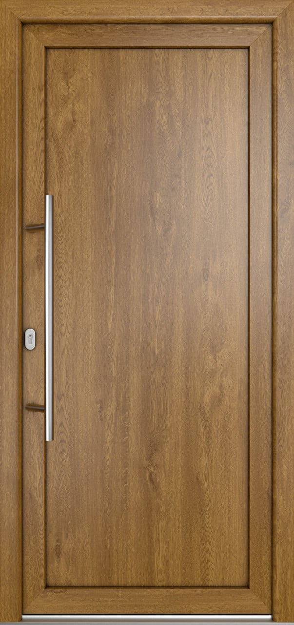 Meeth Haustür Signum Pro PVC Modell 01 88 x 208 cm DIN Links weiß/golden oak von JOSEFMEETH