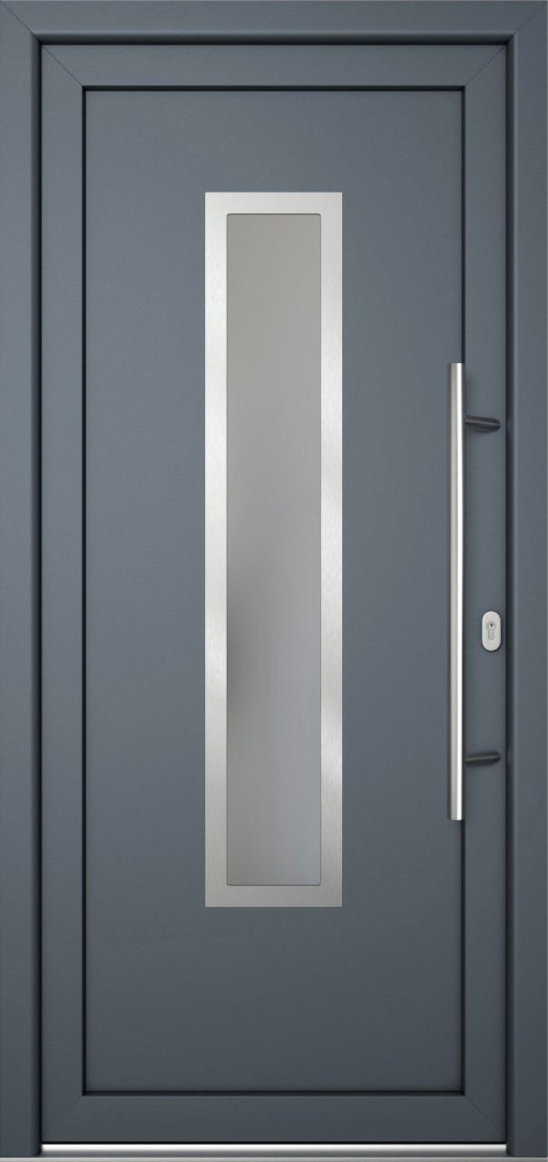Meeth Haustür Signum Pro PVC Modell 32 98 x 200 cm DIN Rechts weiß/titan Meeth Haustür Signum Pro PVC Modell 32 98 x 200 cm DIN Rechts weiß/titan von JOSEFMEETH