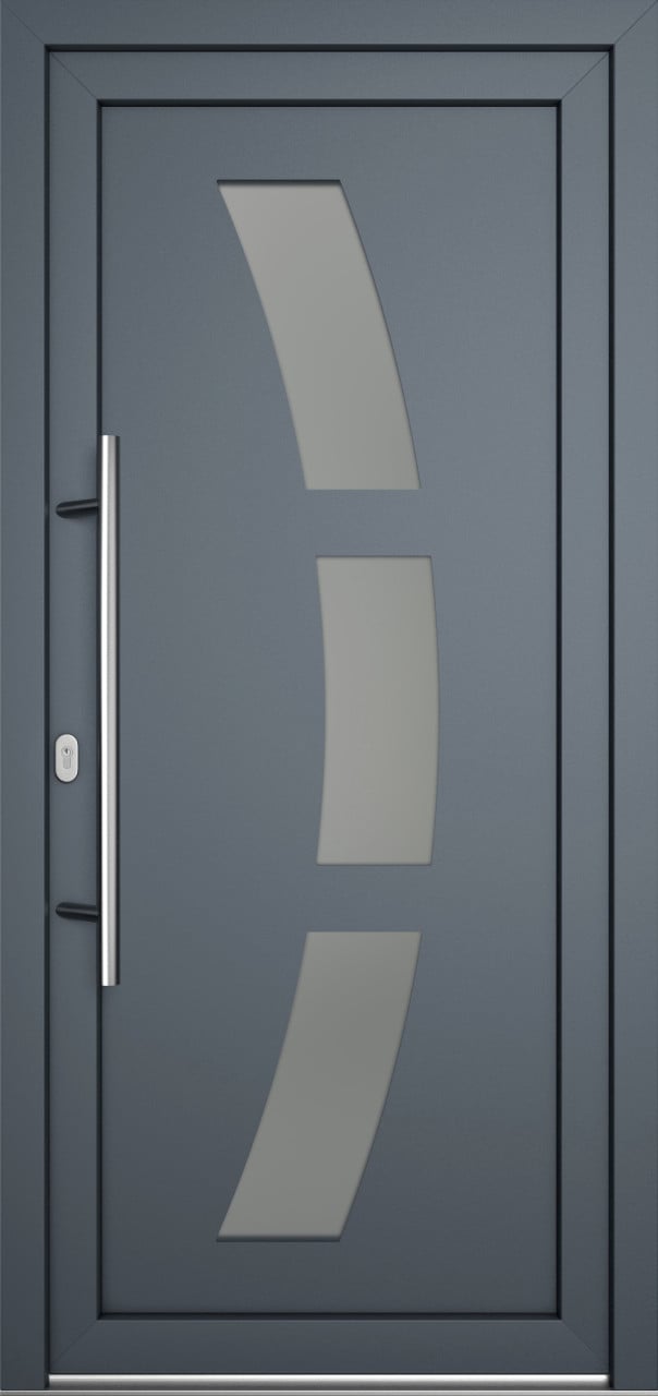 Meeth Haustür Optimal Pro PVC Modell 103 108 x 208 cm DIN Links weiß/titan von JOSEFMEETH