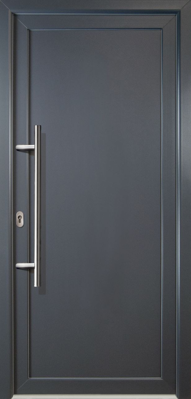 Meeth Haustür Signum Aluminium Modell 01 98 x 208 cm DIN links weiß/titan Meeth Haustür Signum Aluminium Modell 01 98 x 208 cm DIN links weiß/titan von JOSEFMEETH