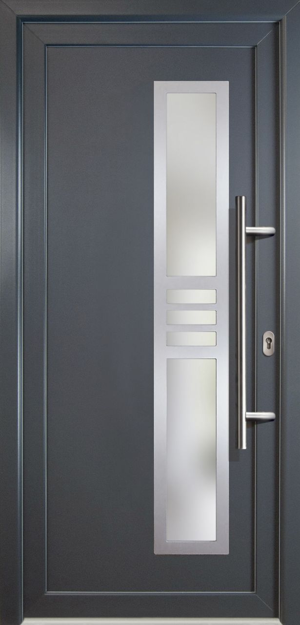 Meeth Haustür Signum Aluminium Modell 53 98 x 208 cm DIN rechts weiß/titan Meeth Haustür Signum Aluminium Modell 53 98 x 208 cm DIN rechts weiß/titan von JOSEFMEETH